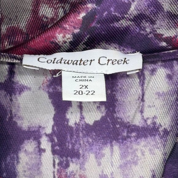 Coldwater Creek Sleeveless Cowl Neck satin top size 2X plus pink  Womens Blouse - Picture 5 of 14